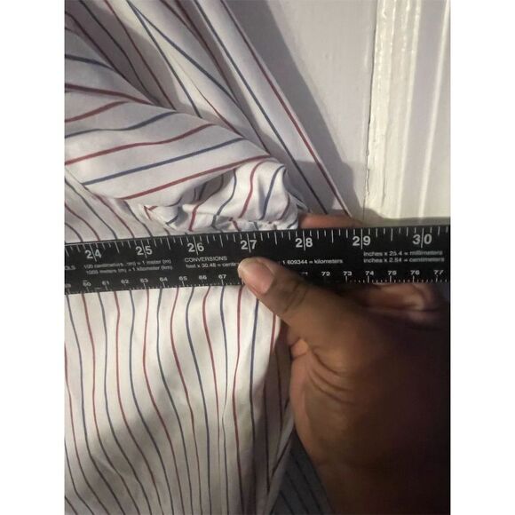 Ralph Lauren Men's Dress Shirt 17 1/2 Multicolor Striped Long Sleeve - Picture 5 of 6